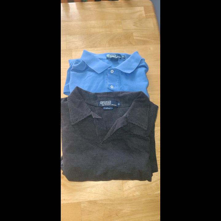 Lot Of 2 Vintage Polo Ralph Lauren Short Shirts Men's Xl.